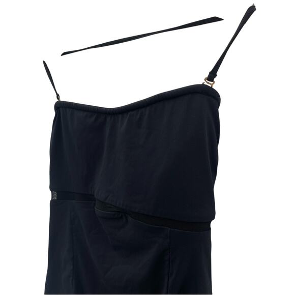 Blumoss Black Sleek Minimalist Halter Strapless One Piece Swimsuit Size Large - Picture 3 of 12